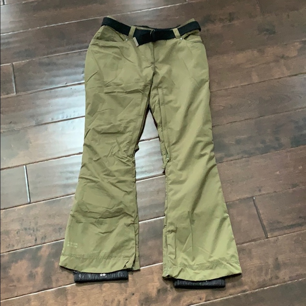Women’s PWDR ROOM Snowboard Pant M Green Black